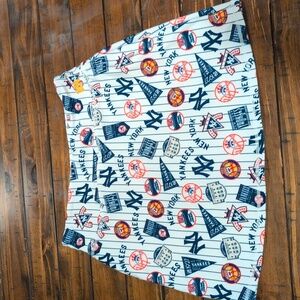 Loudmouth Golf Yankees Pinstripe Cooperstown Collection Skirt Skort